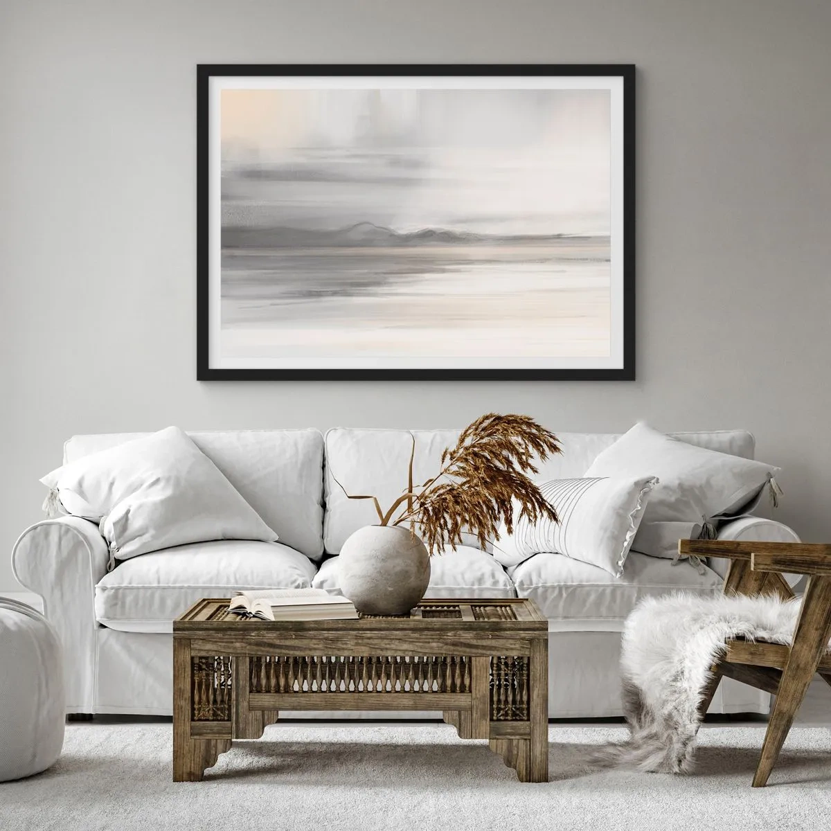 Poster in black frame - Thoughtful Distance - 40x30 cm