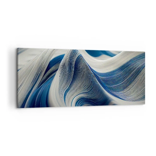 Canvas picture - Fluidity of Blue and White - 100x40 cm