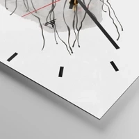 Clock face with lines