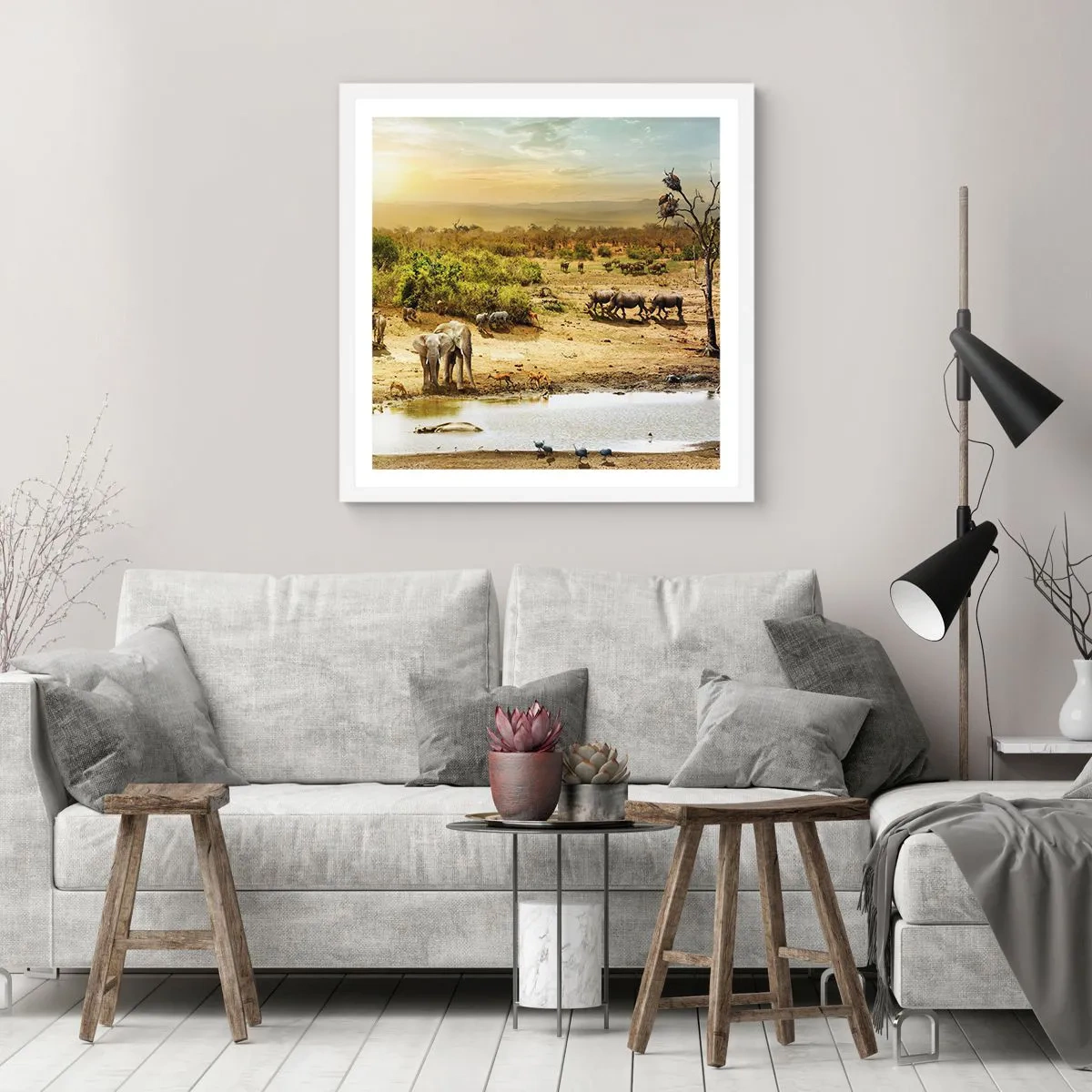 Poster in white frmae - There Is a River that Flows from Eden - 50x50 cm