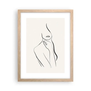 Poster in light oak frame - Wave of Melancholy - 30x40 cm