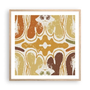 Poster in light oak frame - Sentimental Abstract - 60x60 cm