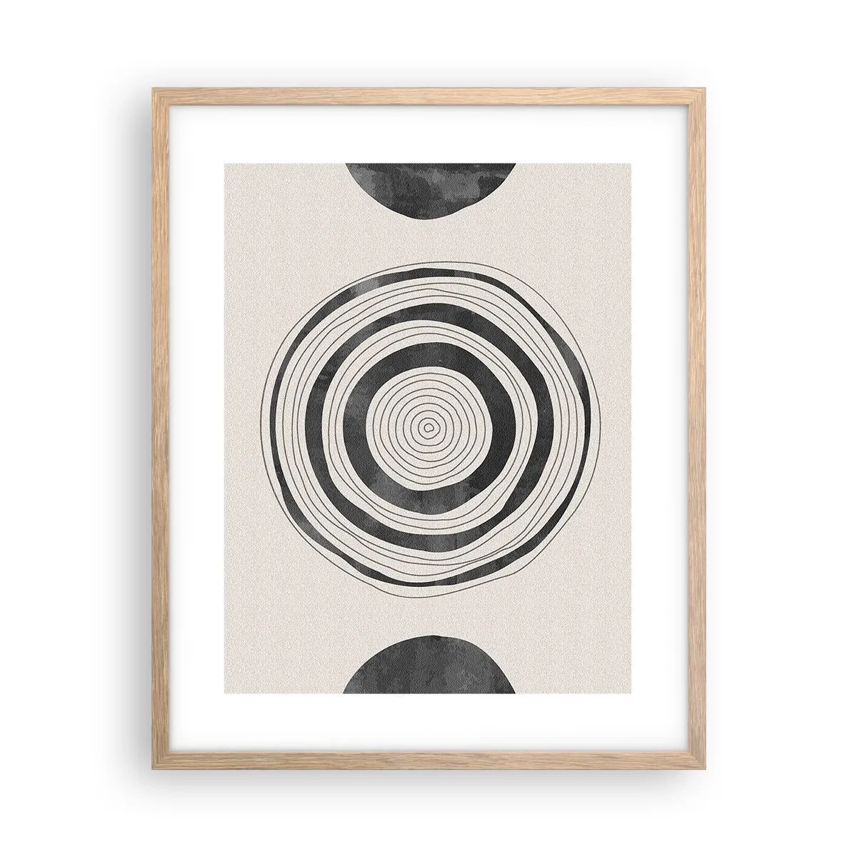 Poster in light oak frame - Important What's in Between - 40x50 cm