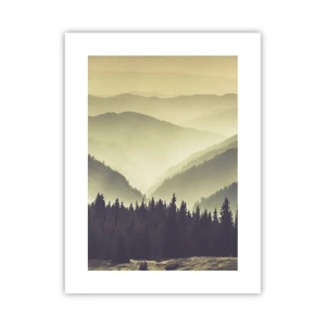 Poster - In a Faraway Land, Past the Mountains - 30x40 cm
