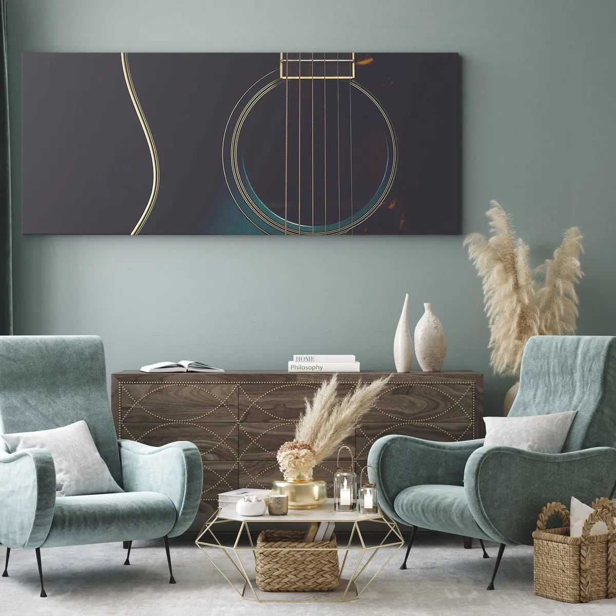 Canvas picture - A Moment Before It Sounds - 100x40 cm