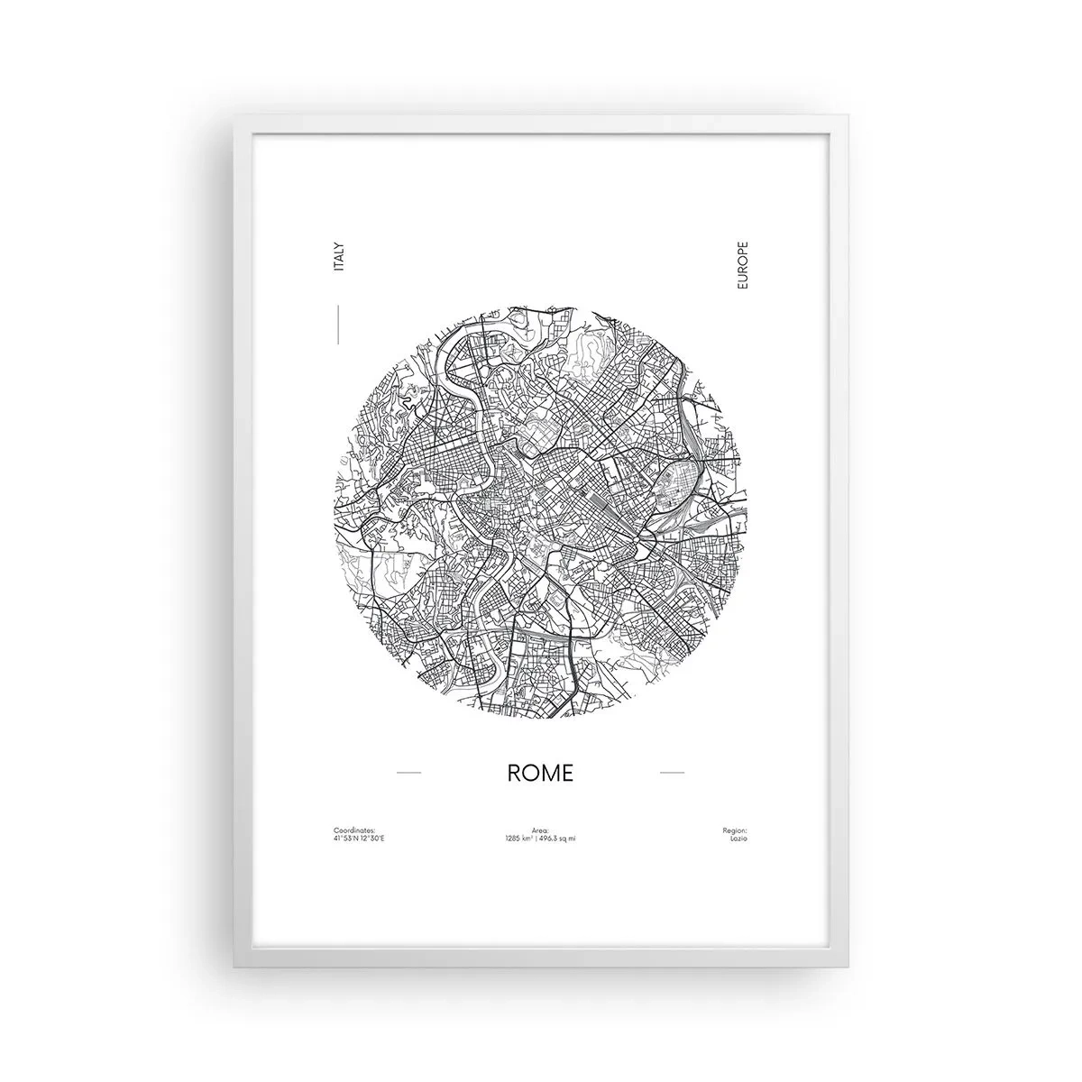 Poster in white frmae - Anatomy of Rome - 50x70 cm