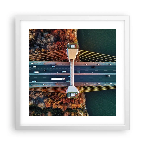 Poster in white frmae - Behind Seas and Oceans - 40x40 cm