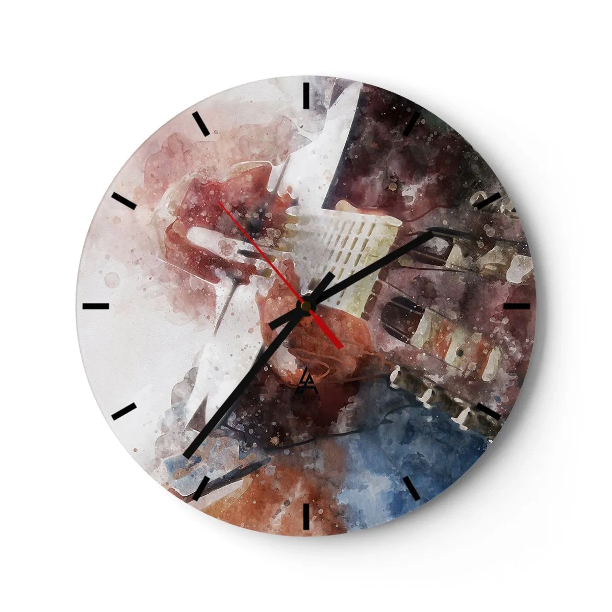Wall clock - Clock on glass - And What do You Think? - 40x40 cm