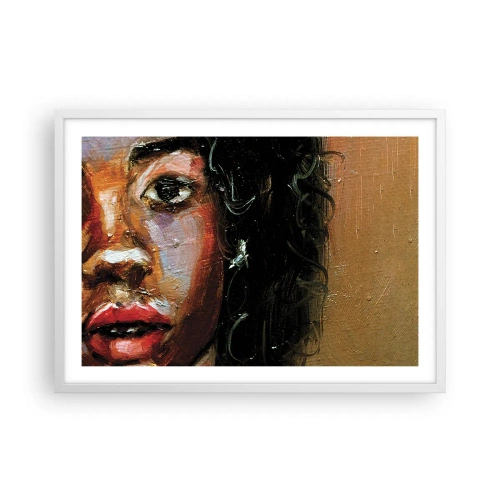 Poster in white frmae - Black and Shine - 70x50 cm