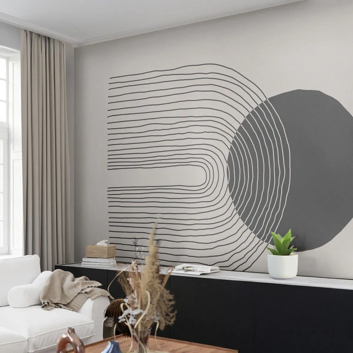 Photo Wallpaper Premium Sand - Trembling and Certainty - Abstraction, Piece, Minimalism - 100x70 cm