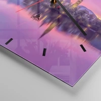 Clock face with lines