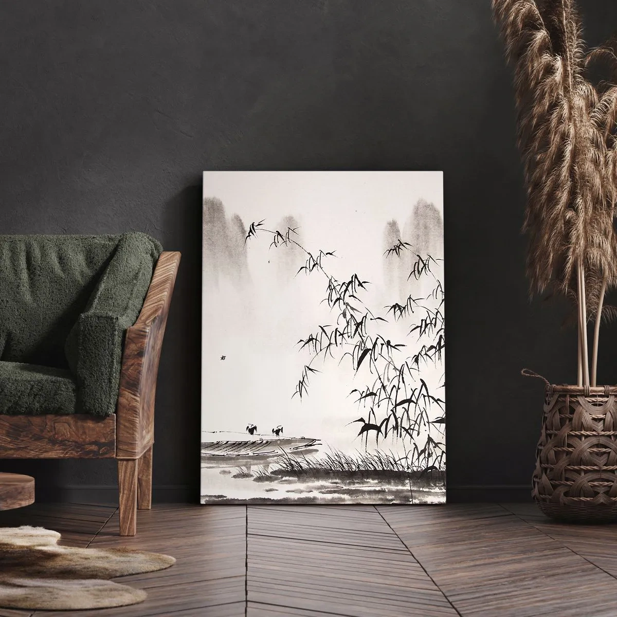 Canvas picture - Quiet As a Rice Field - 55x100 cm