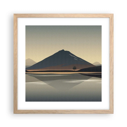 Poster in light oak frame - Mirror Image - 40x40 cm