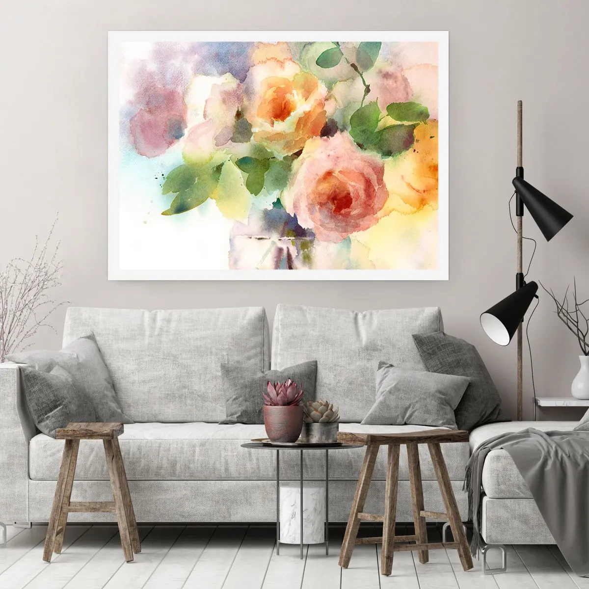 Poster - Delicate Like Watercolour - 40x30 cm