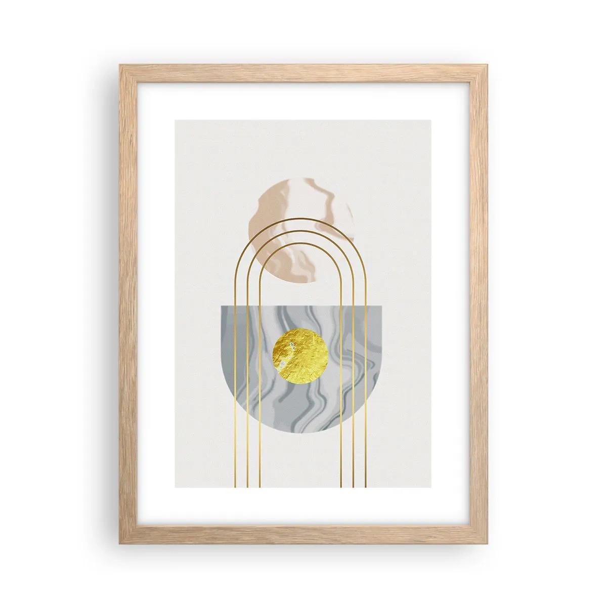 Poster in light oak frame - Brightness nad Shine - 30x40 cm