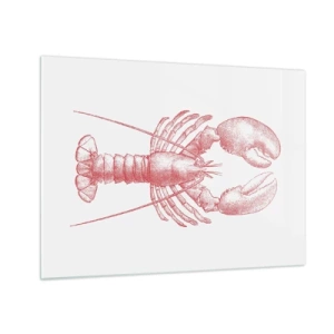 Glass picture - Lobster Worthy of a Lobster - 70x50 cm