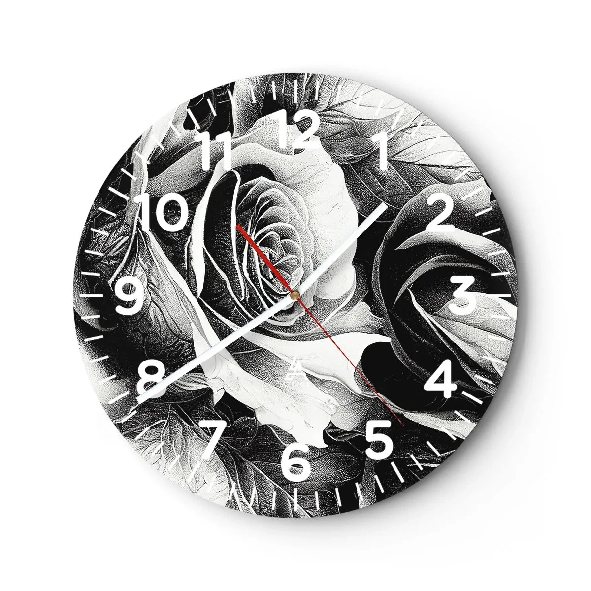 Wall clock - Clock on glass - Always Queen - 40x40 cm