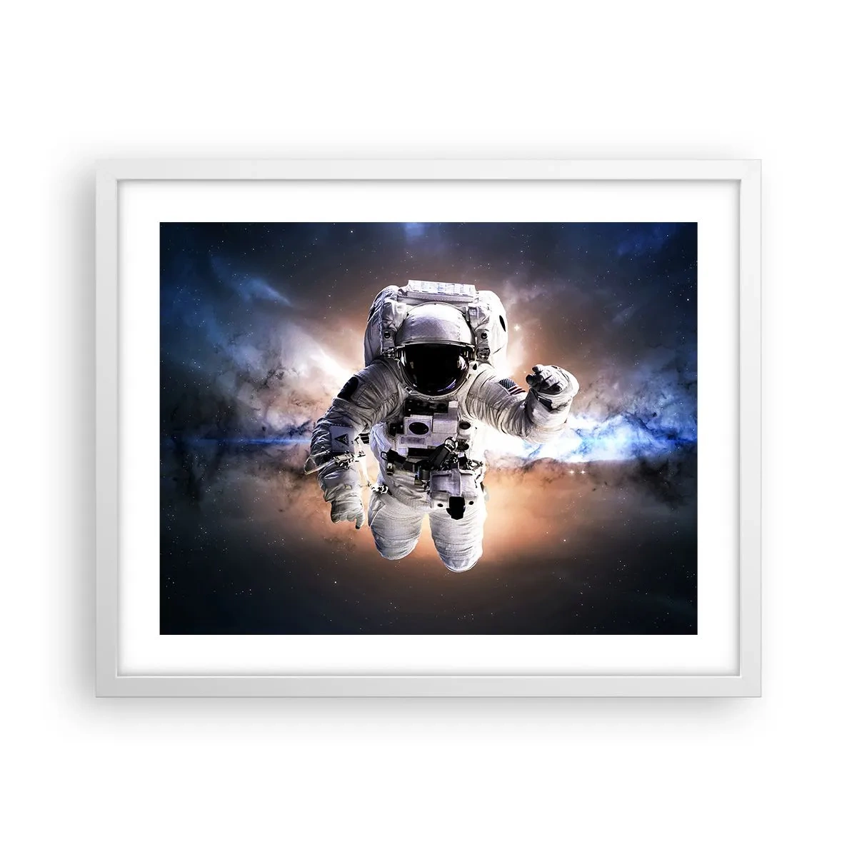 Poster in white frmae - Greetings from Space - 50x40 cm