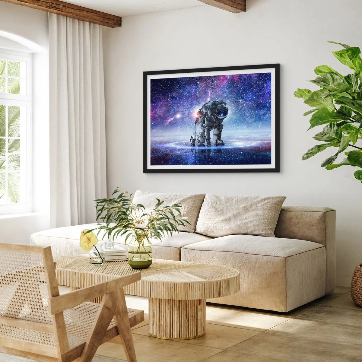 Poster in black frame - Starry Night above Me - 50x40 cm