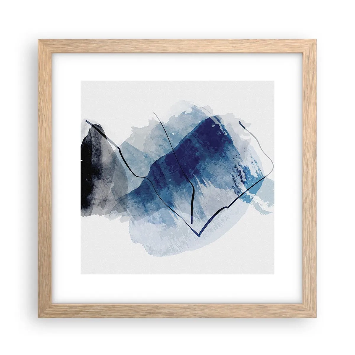 Poster in light oak frame - Ice Mountain - 30x30 cm