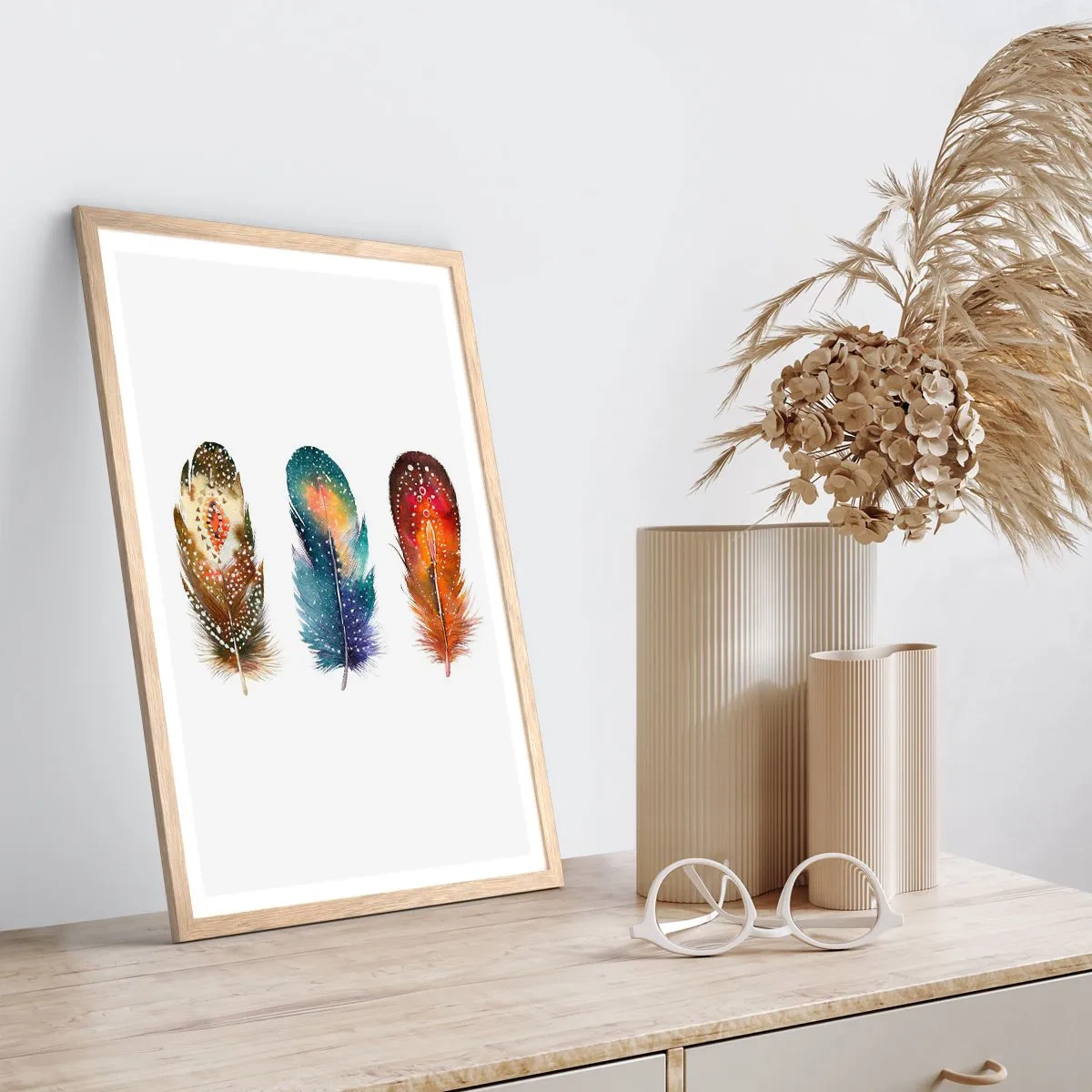 Poster in light oak frame - Rituals, Customs, Secrets - 61x91 cm