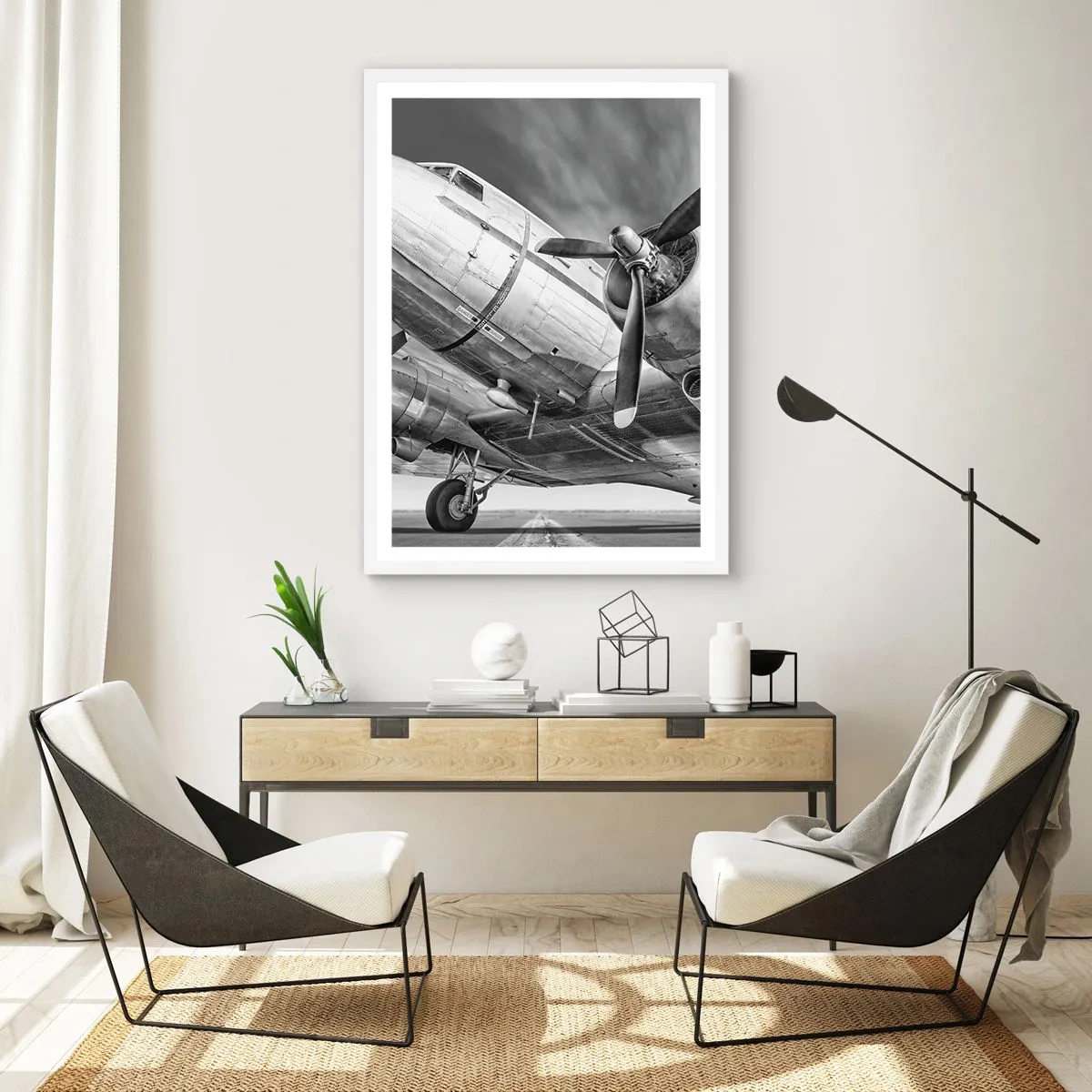 Poster in white frmae - Always Ready to Fly - 70x100 cm