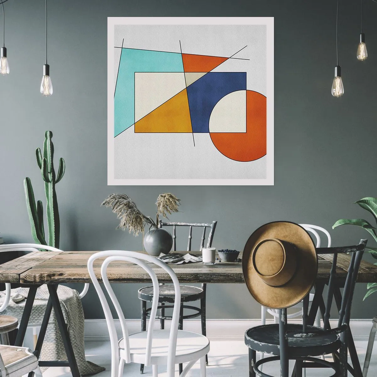 Poster - Abstract: Modernist Fun - 60x60 cm