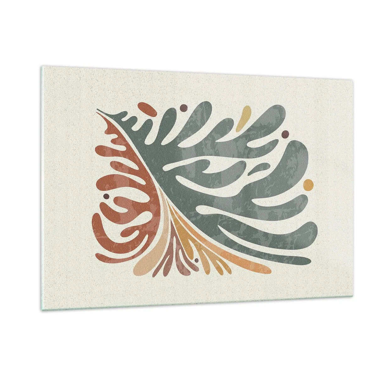 Glass picture - Multicolour Leaf - 120x80 cm