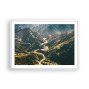 Poster in white frmae - Straight from the Heart of the Mountains - 70x50 cm