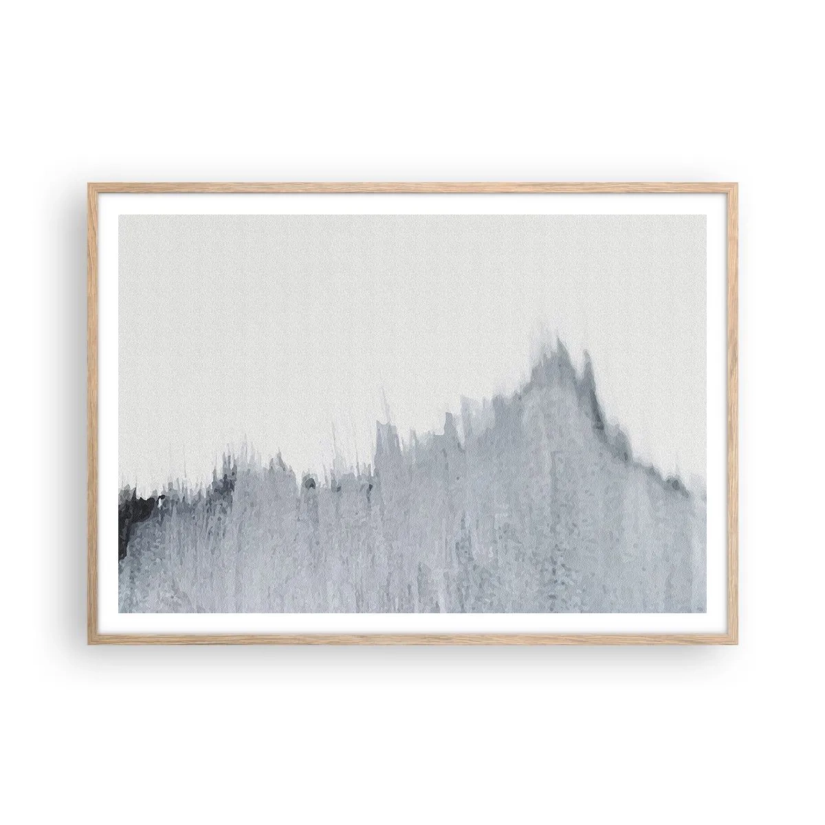 Poster in light oak frame - Mysterious Writing - 100x70 cm