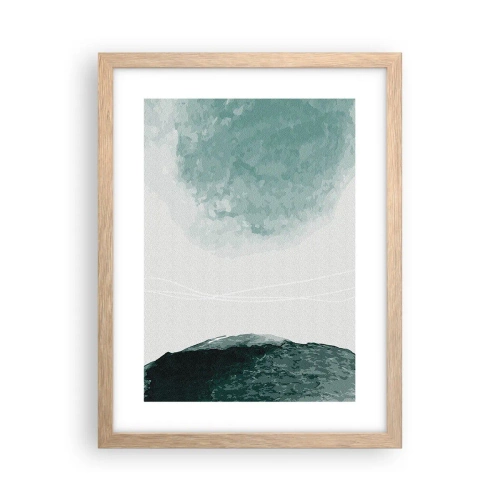 Poster in light oak frame - Encounter With Fog - 30x40 cm
