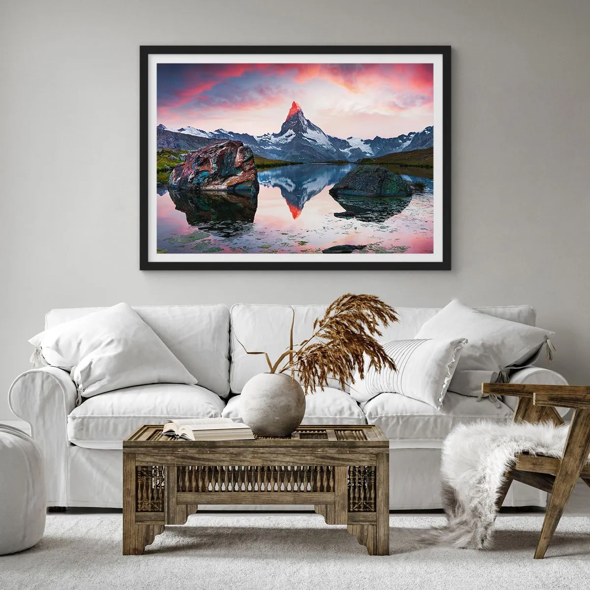 Poster in black frame - Heart of the Mountains Is Hot - 91x61 cm