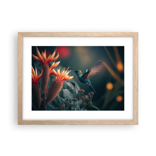 Poster in light oak frame - Really Colourful Life - 40x30 cm