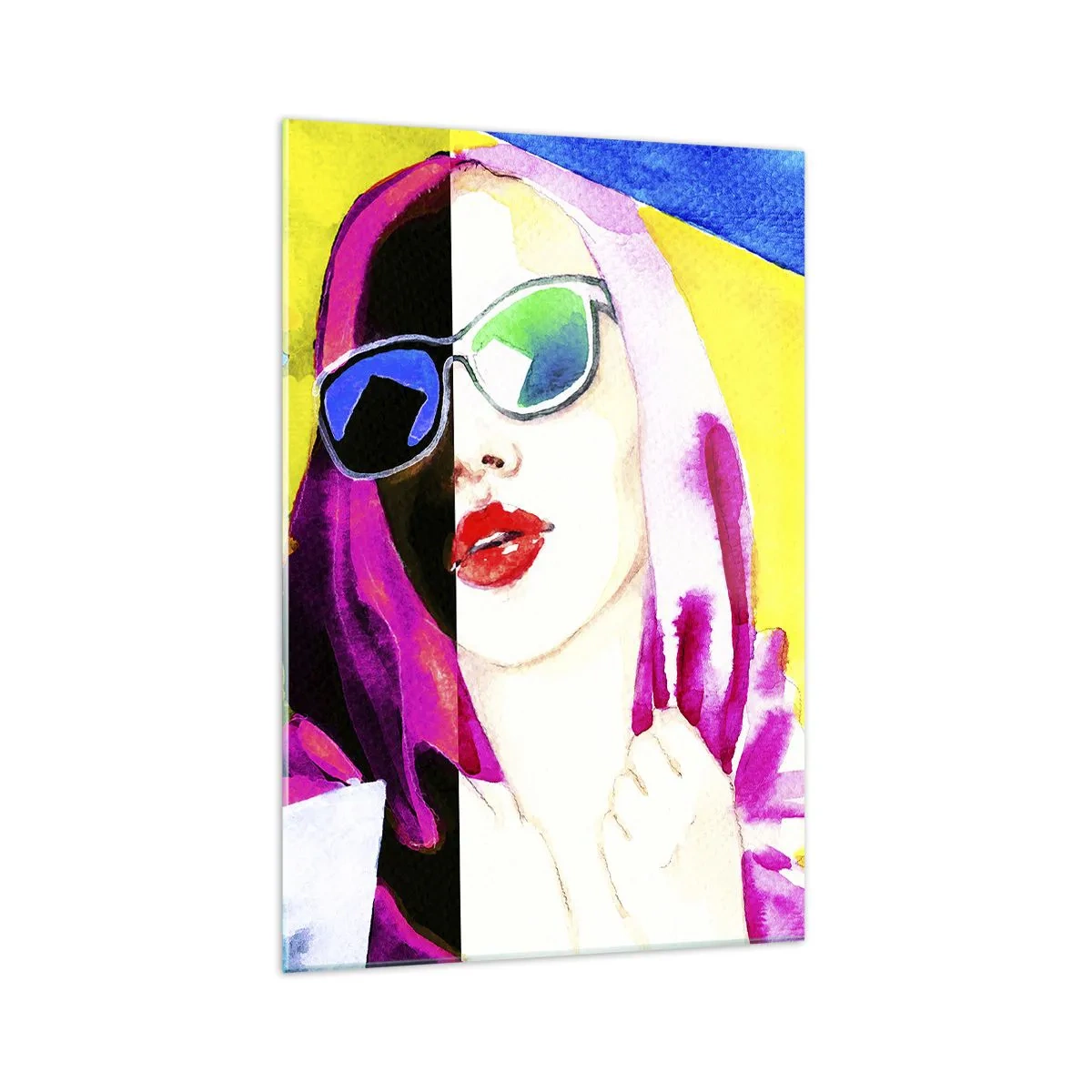 Glass picture - I Am not White I Am not Black - 70x100 cm