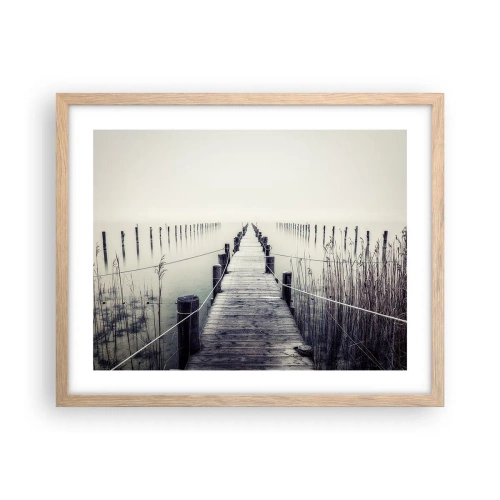 Poster in light oak frame - Immerse Yourself in Peace - 50x40 cm