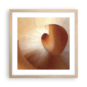 Poster in light oak frame - Architectural Serpentine - 40x40 cm