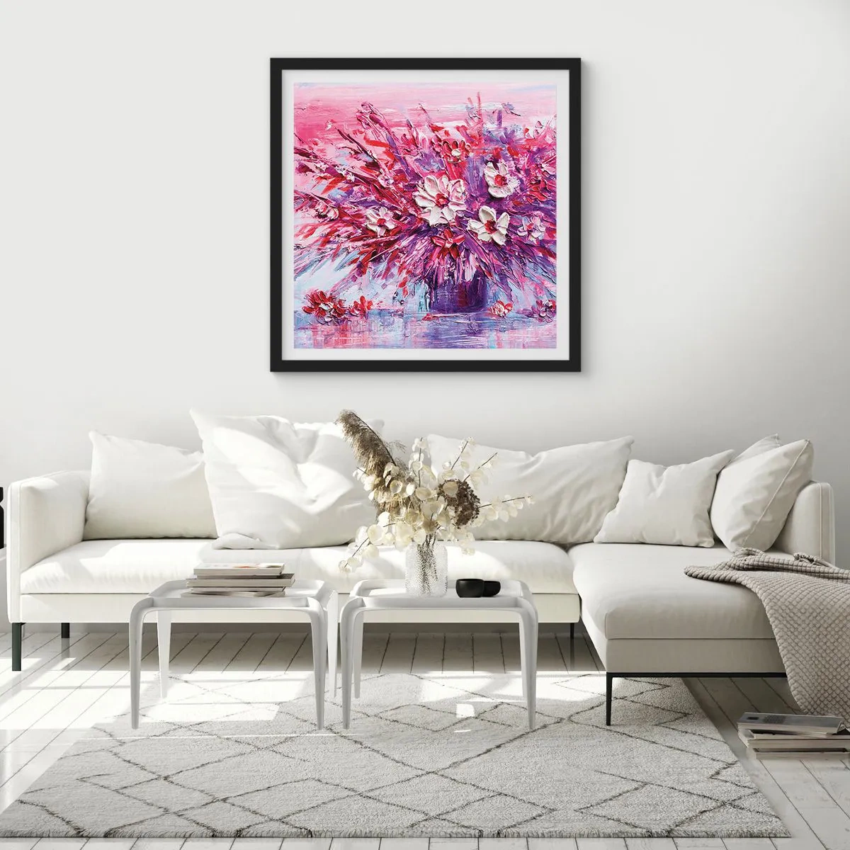 Poster in black frame - Innocence and Passion - 40x40 cm