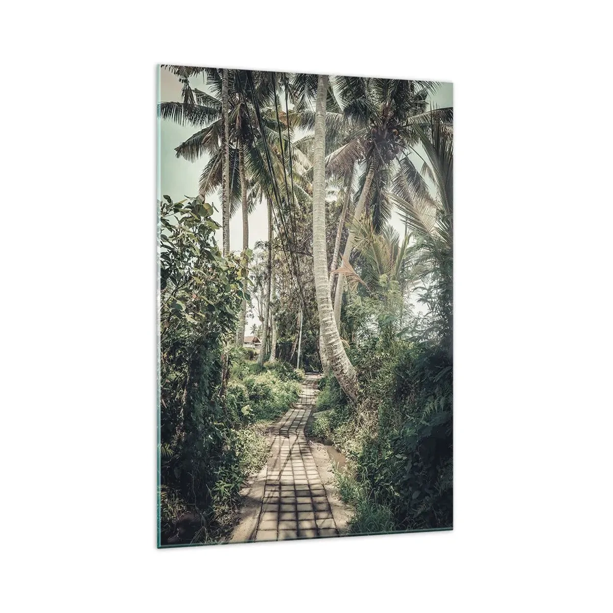 Glass picture - Palmtree Alley - 70x100 cm