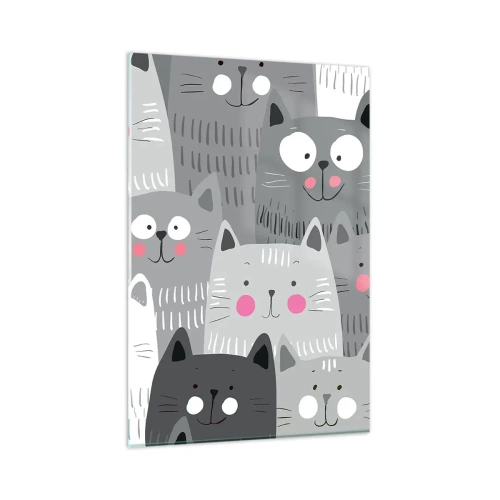 Glass picture - Cat's World - 80x120 cm