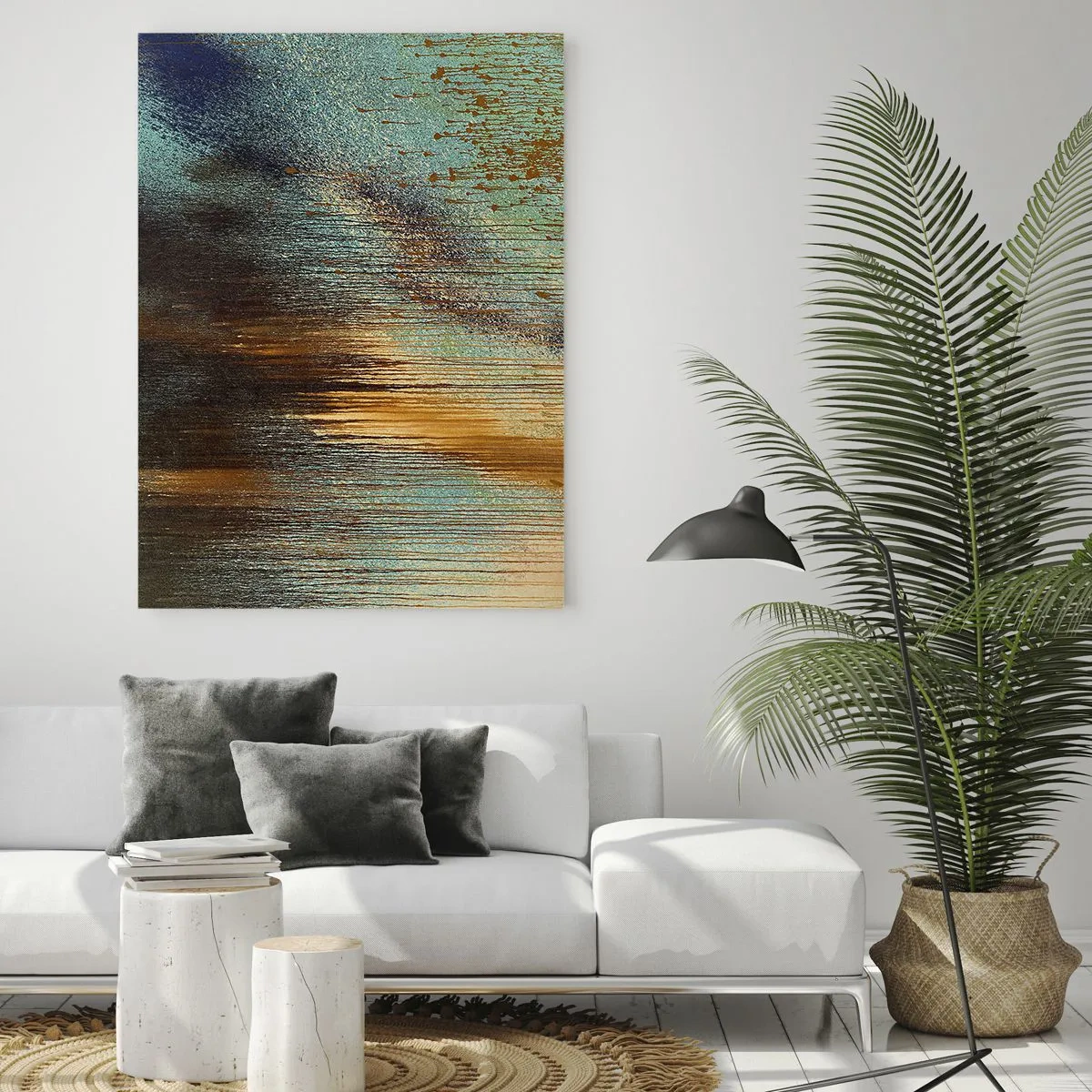 Glass picture - Non-accidental Colourful Composition - 80x120 cm