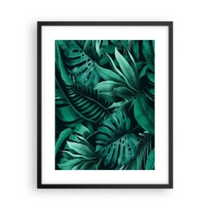 Poster in black frame - Depth of Tropical Green - 40x50 cm
