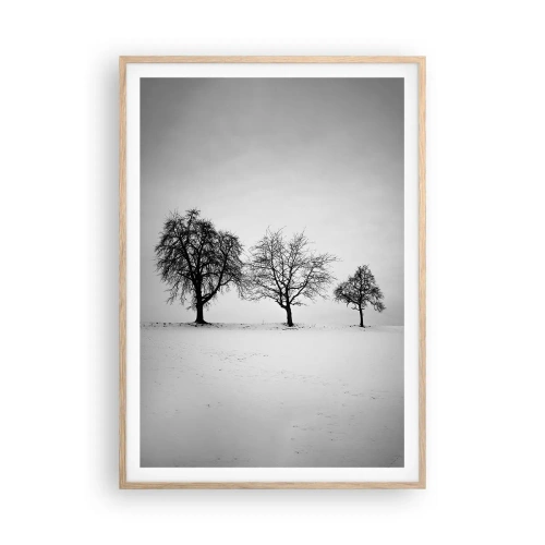 Poster in light oak frame - What Are They Dreaming About? - 70x100 cm