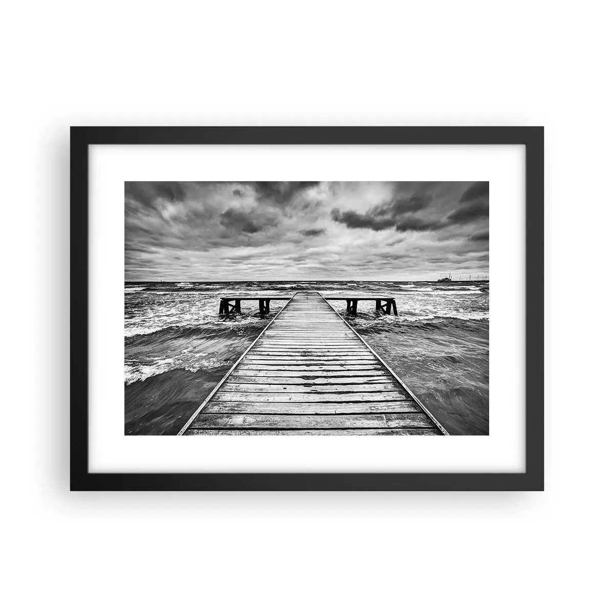 Poster in black frame - Waiting for the Wind to Blow away - 40x30 cm