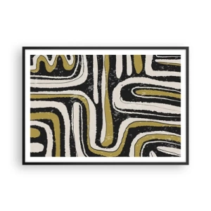 Poster in black frame - Compositions: Tracks and Alleys - 100x70 cm