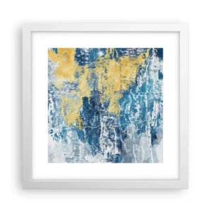 Poster in white frmae - Abstract Full of Optimism - 30x30 cm