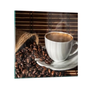 Glass picture - Blackness of Coal, Clarity of Diamond - 40x40 cm