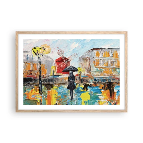 Poster in light oak frame - Parisian Legends - 70x50 cm