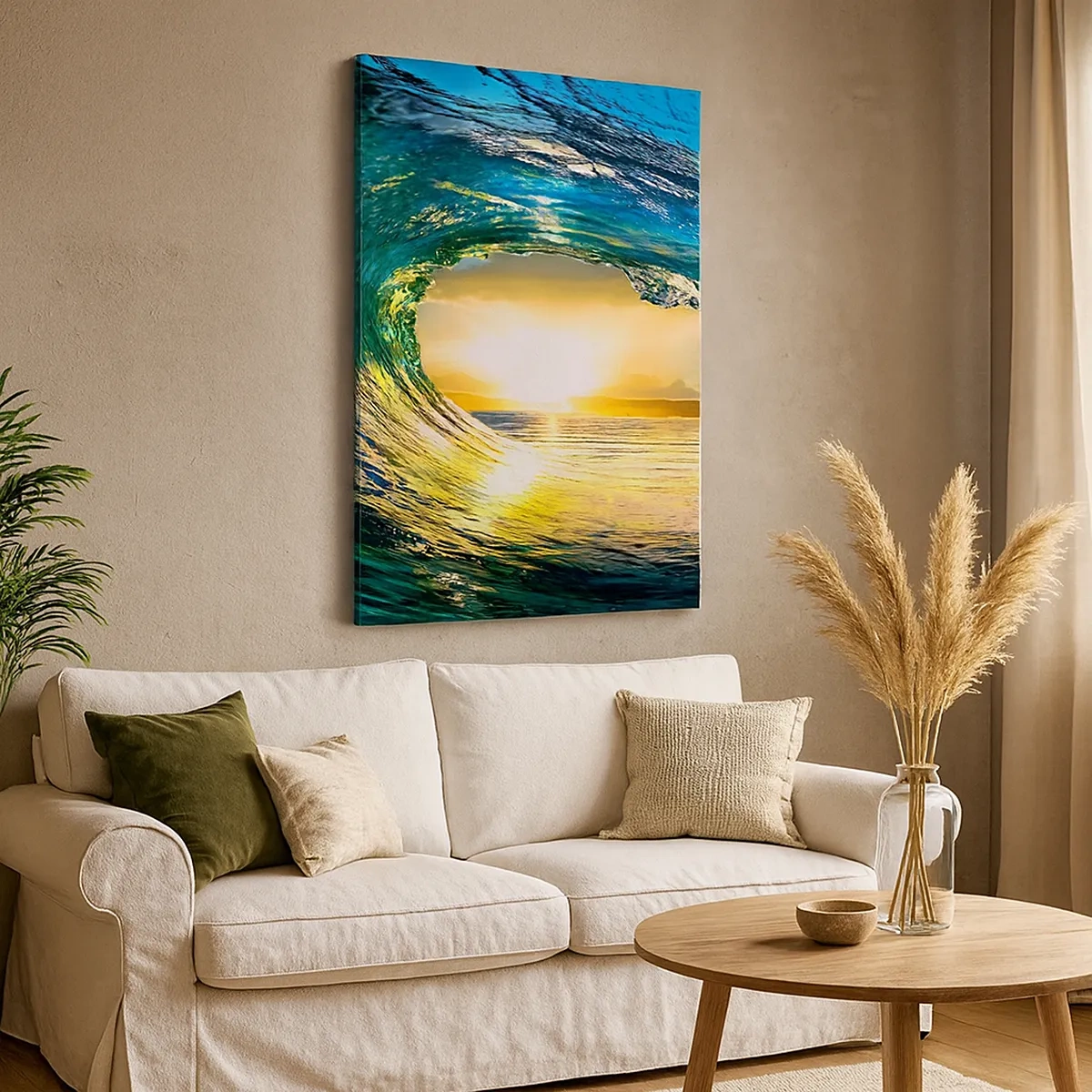 Canvas picture - In an Emerald and Gold Crystal - 50x70 cm