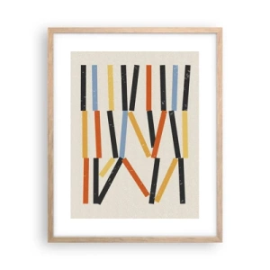 Poster in light oak frame - Horizontal Composition - 40x50 cm