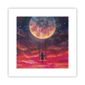 Poster - Swinging in the Clouds - 30x30 cm
